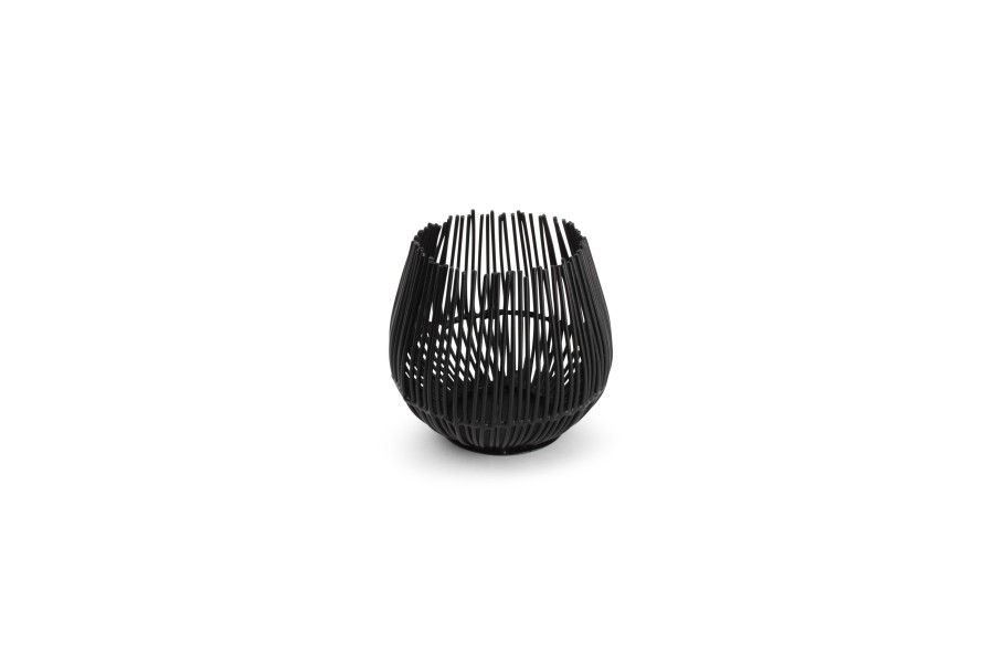 Home & Living Salt&Pepper | Candle Holder 8,5Xh9Cm Black Twisted Iris