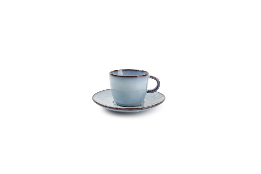 Coffee & Tea Salt&Pepper | Mocha Cup 9Cl And Saucer Light Blue Marrakesh